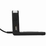 Часы настольные с беспроводным зарядным устройством PITSTOP, черные