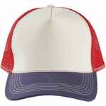 Бейсболка BLINK, молочная с красным