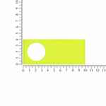 Лейбл из ПВХ с вырубкой «Круг», желтый неон