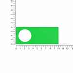 Лейбл из ПВХ с вырубкой «Круг», зеленый неон