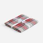 Плед «Валдай», бежевый с красным и синим