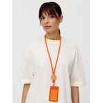 Шнурок для бейджа TUBE WOOD, оранжевый