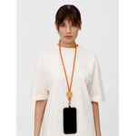 Шнурок для бейджа TUBE WOOD, оранжевый