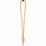 Шнурок для бейджа TUBE WOOD, оранжевый