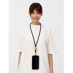 Шнурок для бейджа TUBE WOOD, черный