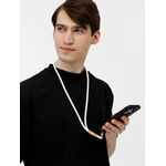 Шнурок для бейджа TUBE WOOD, белый