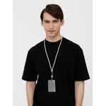 Шнурок для бейджа TUBE METAL, серый