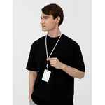 Шнурок для бейджа TUBE METAL, белый