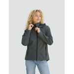 Куртка софтшелл с капюшоном женская RACE WOMEN, темно-серая, размер S