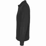 Рубашка поло унисекс с длинным рукавом PACIFIC LSL, черная, размер XS