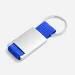 Брелок INLET с тканевой вставкой, синий