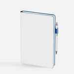 Ежедневник WHITE SHALL, недатированный, бело-синий