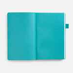 Ежедневник WHITE SHALL, недатированный, бело-бирюзовый