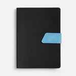 Ежедневник BOOM, недатированный, черный с голубым