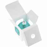 Елочный шар FINERY MATT, 8 см, матовый бирюзовый