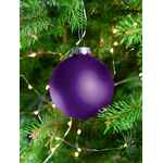 Елочный шар FINERY MATT, 8 см, матовый фиолетовый