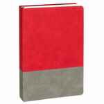 Ежедневник HORIZON, недатированный, серый с красным