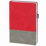Ежедневник HORIZON, недатированный, серый с красным