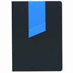 Ежедневник BOOKMARK, недатированный, черный с голубым