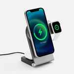 Складная станция беспроводной зарядки TRANSFORM, серый металлик