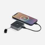 Внешний аккумулятор с беспроводной зарядкой AURA POWER 5000 мАч, серый