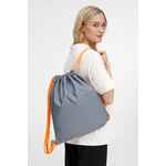 Рюкзак B3, серый с оранжевыми лямками