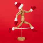 Подвеска на елку «Вьюжка», носочки, красная