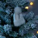 Подвеска на елку «Вьюжка», шапочка, белая