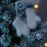 Подвеска на елку «Вьюжка», варежки, белая