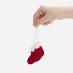 Подвеска на елку «Вьюжка», носочки, красная