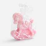 Свеча фигурная «Лошадка-качалка», розовая