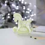 Свеча фигурная «Лошадка-качалка», светло-зеленая