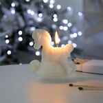 Свеча фигурная «Лошадка-качалка», белая