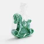 Свеча фигурная «Лошадка-качалка», зеленая