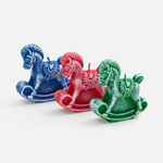 Свеча фигурная «Лошадка-качалка», зеленая