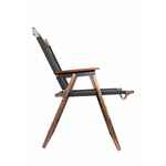Стул MW02 складной, черный, темное дерево