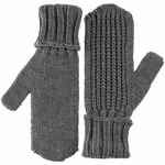Варежки NORDKYN, серый меланж (эбонит), размер S/M