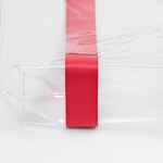 Шопер CLEAR FEST, VER.2, прозрачный с красными ручками