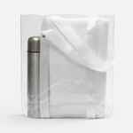 Шопер CLEAR FEST, VER.2, прозрачный с белыми ручками