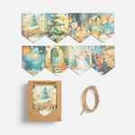 Деревянные флажки «Праздничные мотивы»