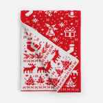 Шарф HOLIDALE, красный с молочным