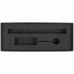Коробка NOTES с ложементом для ручки и флешки, черная