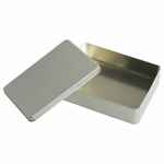 Коробка PRAGMAX L, прямоугольная, серебристая