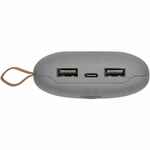 Аккумулятор с беспроводной зарядкой PEBBLE WIRELESS 9000 мАч, серый