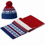 Шарф HAPPY VIEW, красный с синим