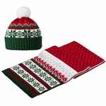 Шарф HAPPY VIEW, красный с зеленым