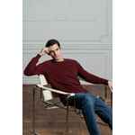 Джемпер STITCH с контрастной отделкой, бордовый с синим, размер S