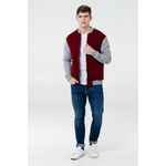 Бомбер COLLEGE, бордовый, размер S