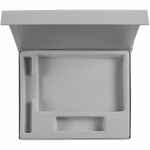 Коробка DOC под блокнот, аккумулятор и ручку, серебристая