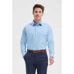 Рубашка мужская с длинным рукавом BRIGHTON голубая, размер S